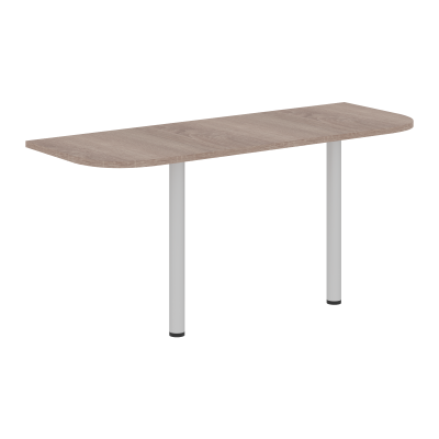 Приставка с опорами XKD 166.1 Дуб Сонома/Алюминий 1606х600х750