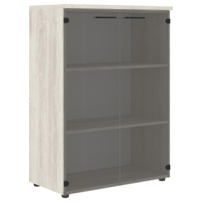 Шкаф со стеклянными дверьми и топом XMC 85.2 Сосна Эдмонт 856х432х1190