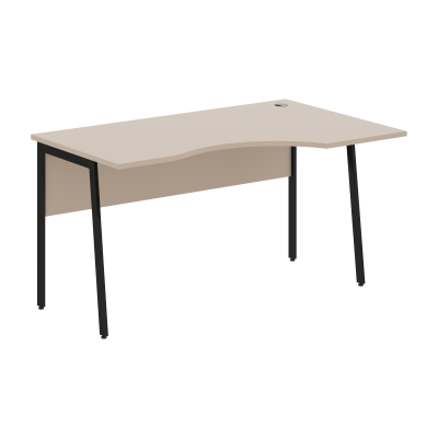 Стол прямой СА-2P(R) Мокачино/Черный 1400х900х755 IMAGO PLUS