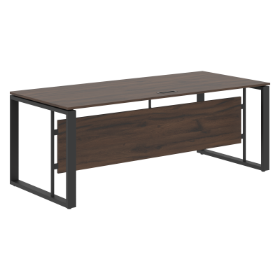 Стол руководителя EST 209 Дуб Денвер темный/Антрацит 2000х900х750 ENIO