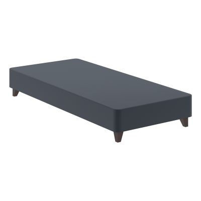 Кровать Бокс спринг с темными опорами BSD 920 серый 2000х900х200 MUAR