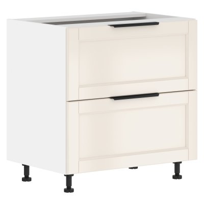 Шкаф напольный с ящиками MOB 8082.1C Бежевая эмаль/Белый 800х560х820 SICILIA