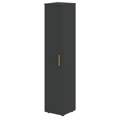 Шкаф колонка с глухой дверью и топом FHC 40.1 Черный графит/Черный графит 404х429х1983 FORTA