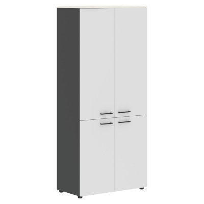 Шкаф с глух. средними и малыми дверьми и топом JHC 85.3 Ясень белый/Белый/Антрацит 856х452х1949 JAY