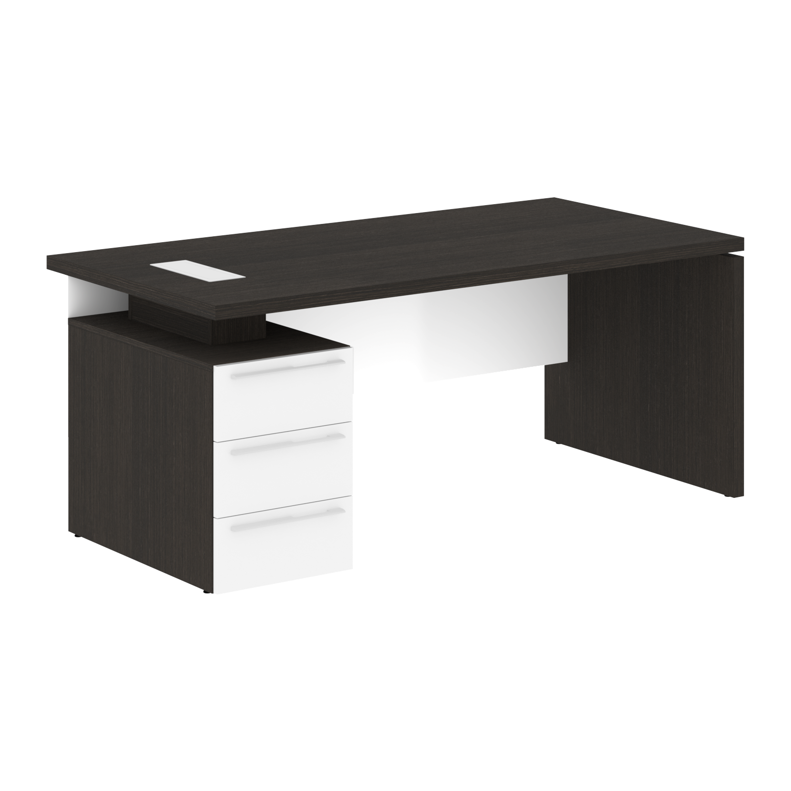 Стол письменный СП-064-25-04(L) Дуб Мореный/Белый глянец 1800х900х750 KANON