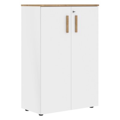 Шкаф с глухими средними дверьми и топом FMC 80.1(Z) Белый премиум/Дуб Гамильтон 802х429х1213