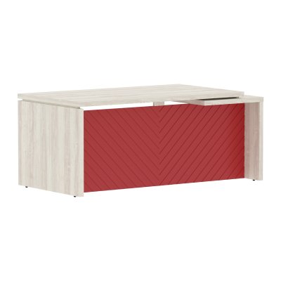 Стол руководителя TLCT 189(L) Сосна Эдмонт Z/Красный 1800х900х750 TORR LUX