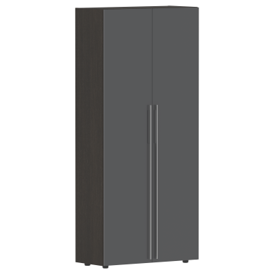 Шкаф высокий глухой СП-064-25-14 Серый глянец/Дуб Мореный 900х450х2010 KANON