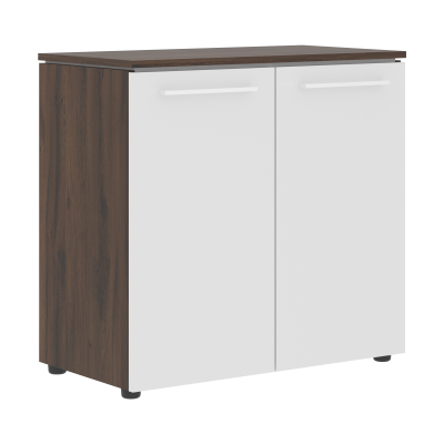 Шкаф с глухими малыми дверьми MLC 85.1 Белый/Дуб Денвер темный 854х423х821 MORRIS TREND