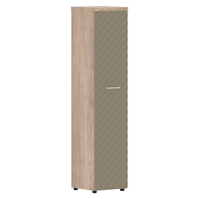 Шкаф колонка с глухой дверью и топом TLHC 42.1(L) Капучино/Дуб Каньон Z 432х450х1968 TORR LUX