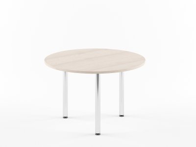 Конференц -  стол круглый XRT 120 Бук Тиара/Алюминий 1200хх750 XTEN
