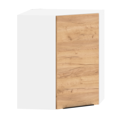 Шкаф угловой навесной с полкой MCHP 6072.1A Дуб Бофорд/Белый 600х600х720 CORSICA