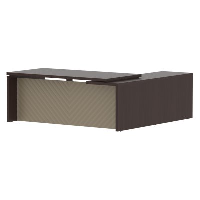 Стол руководителя TLCT 2020(L) Венге Магия Z/Капучино 2000х2000х750 TORR LUX