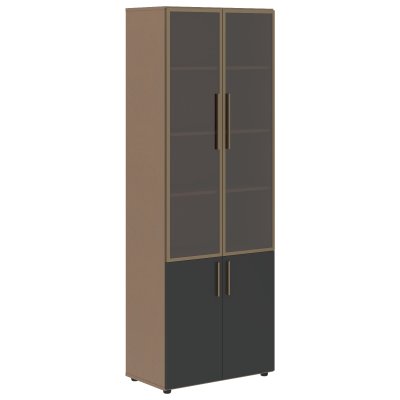Шкаф высокий широкий VHCS 80.2 Яшма черный/Кобра 800х450х2253 VELION
