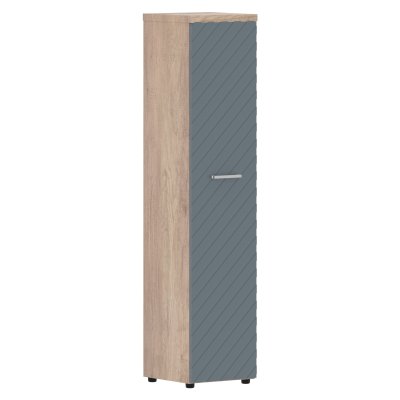 Шкаф колонка с глухой дверью и топом TLHC 42.1(L) Серо-голубой/Дуб Каньон Z 432х450х1968 TORR LUX