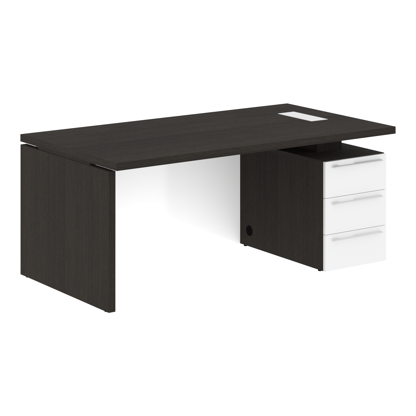 Стол письменный СП-064-25-25(R) Дуб Мореный/Белый глянец 1800х900х750 KANON