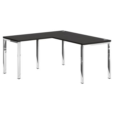 Стол угловой XGCT 1615.1 Дуб Юкон Модерн/Нержавейка полированная 1600х1500х750 XTEN GLOSS