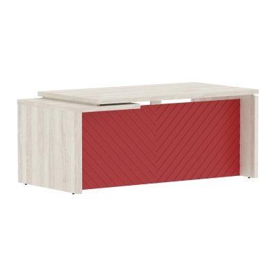 Стол руководителя TLCT 189(R) Сосна Эдмонт Z/Красный 1800х900х750 TORR LUX