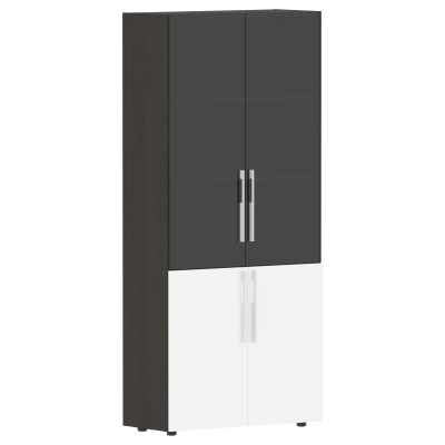 Шкаф комбинированный СП-064-25-16 Белый глянец/Дуб Мореный 900х450х2010 KANON