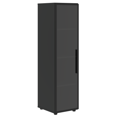 Шкаф со стеклянной дверью VRMCS 40.2(L) Яшма черный 400х430х1517 VELION