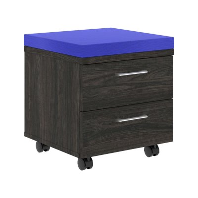 Тумба с подушкой XMC-2D.1A Дуб Юкон Модерн/Синий C-06 465х465х520 XTEN