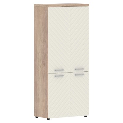 Шкаф со средними и малыми дверьми TLHC 85.3 Латте/Дуб Каньон Z 856х450х1968 TORR LUX