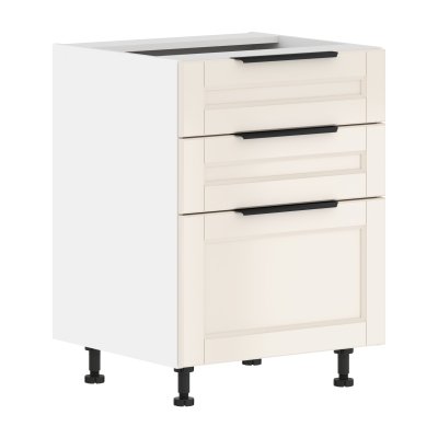 Шкаф напольный с ящиками MOB 6082.2C Бежевая эмаль/Белый 600х560х820 SICILIA