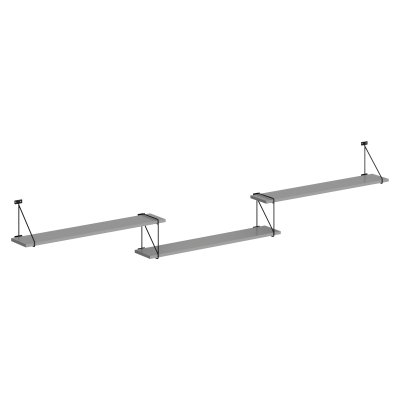 Полка с полкодержателями  SH3-ROD/BAR Серый 2380х166х392 COFFEE