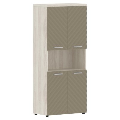 Шкаф с комплектами малых дверей и топом TLHC 85.4 Капучино/Сосна Эдмонт Z 856х450х1968 TORR LUX