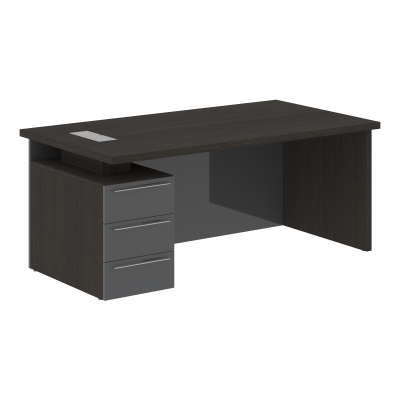 Стол письменный СП-064-25-04(L) Дуб Мореный/Серый глянец 1800х900х750 KANON