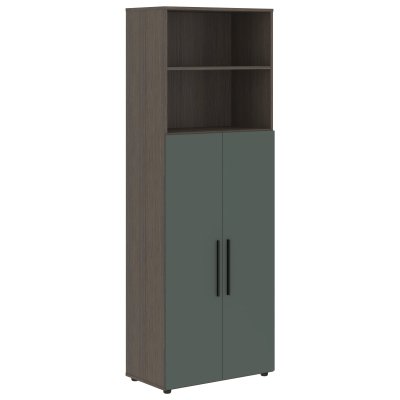 Шкаф высокий широкий VHCS 80.6 Нефрит/Дуб Сильвер 800х430х2253 VELION