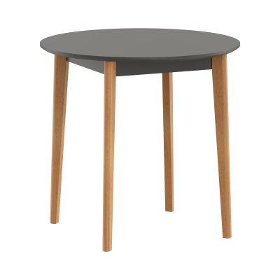 Стол круглый LYKKE TR-80 Антрацит/Бук 800х800х750 LYKKE