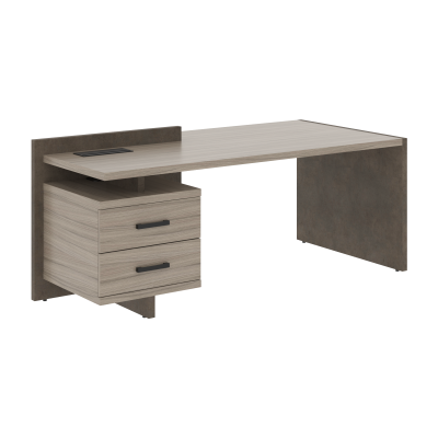 Стол СФ-531311 Дрифтвуд \Бетон чикаго тем\Графит 2000х961х840 WOOD&STONE