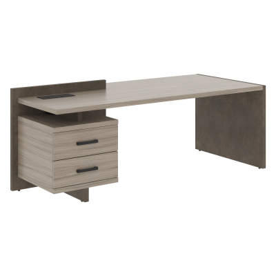 Стол СФ-531301 Дрифтвуд \Бетон чикаго тем\Графит 2200х961х840 WOOD&STONE