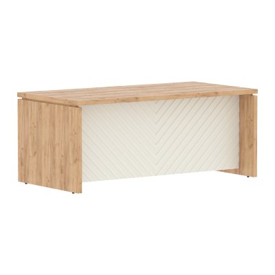 Стол руководителя TLST 189H Дуб Бофорд Z/Латте 1800х900х750 TORR LUX