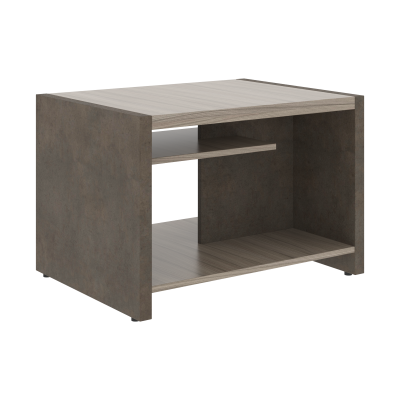 Стол журнальный СФ-531602 Бетон чикаго тем F187 ST9/Дрифтвуд H3090 ST22 600х800х550 WOOD&STONE