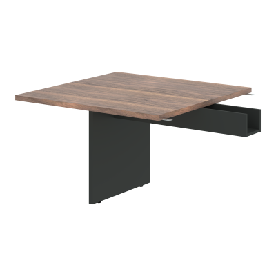 Стол приставной VRFCT 1212.1 Американский орех/Яшма черный 1200х1200х750 VELION VENEER