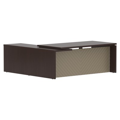 Стол руководителя TLCT 2020(R) Венге Магия Z/Капучино 2000х2000х750 TORR LUX