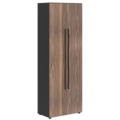 Шкаф высокий широкий VRHCS 80.1 Американский орех/Яшма черный 800х430х2253 VELION VENEER