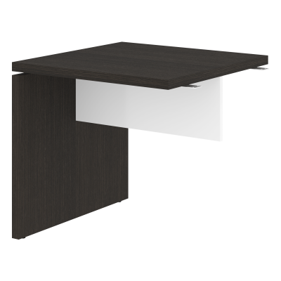 Брифинг-приставка СП-064-25-10 Дуб Мореный/Белый глянец 800х800х750 KANON