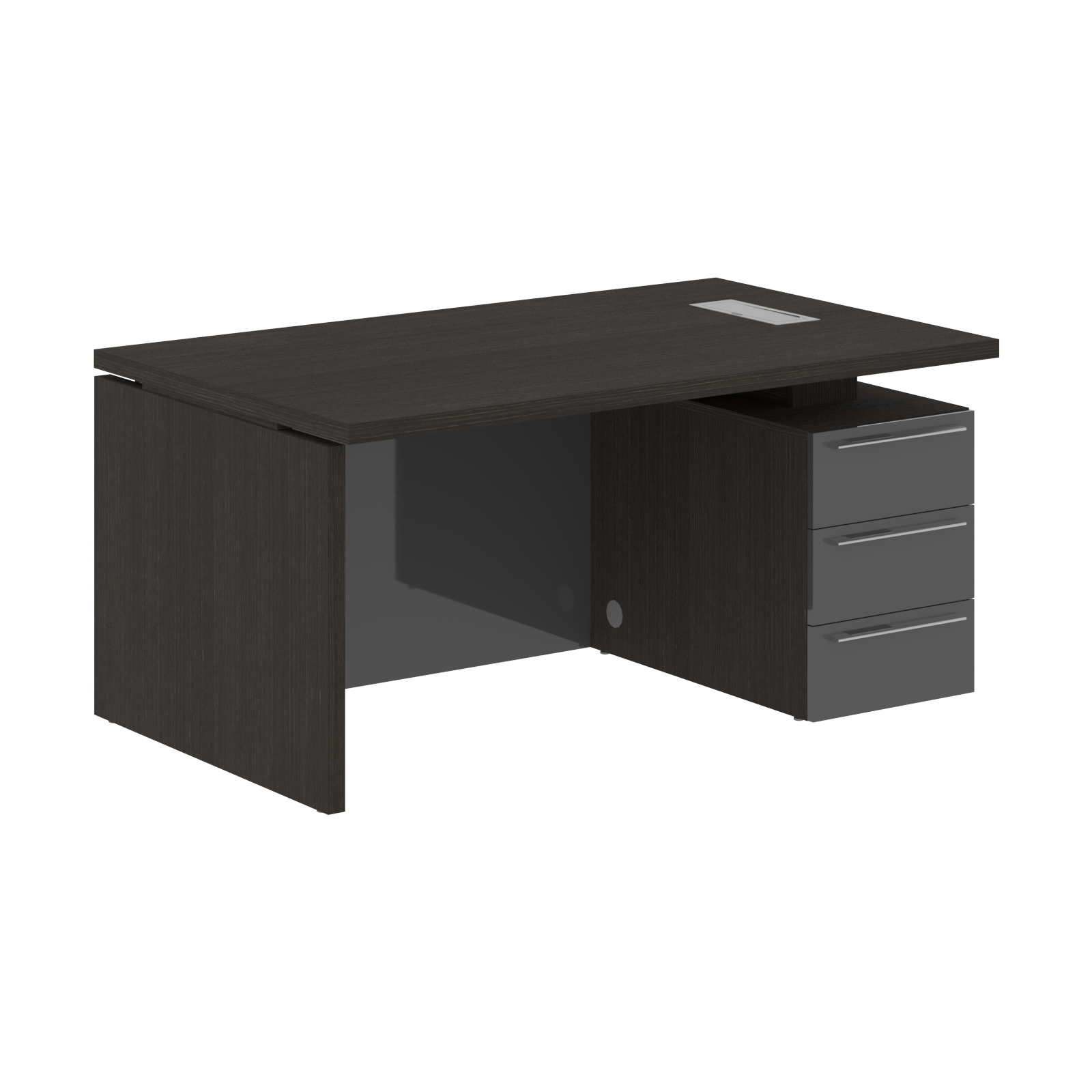 Стол письменный СП-064-25-24(R) Дуб Мореный/Серый глянец 1600х900х750 KANON