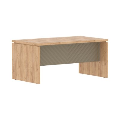 Стол руководителя TLST 169 Дуб Бофорд Z/Капучино 1600х900х750 TORR LUX