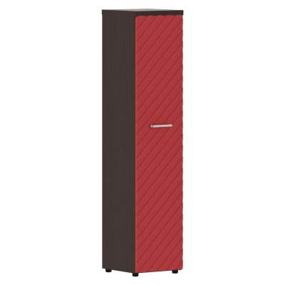 Шкаф колонка с глухой дверью и топом TLHC 42.1(L) Красный/Венге Магия Z 432х450х1968 TORR LUX