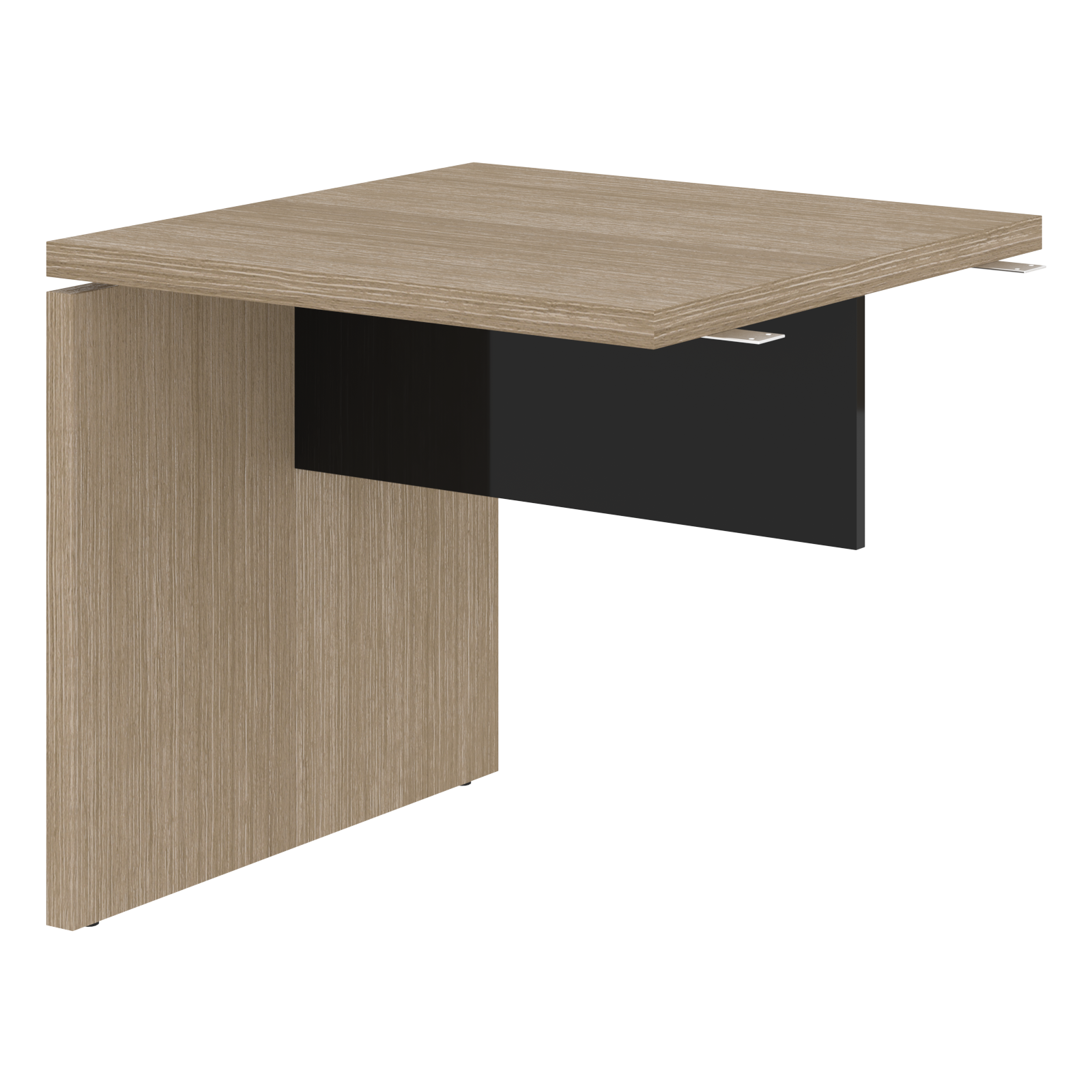 Брифинг-приставка СП-064-25-10 Дуб Натуральный/Черный глянец 800х800х750 KANON