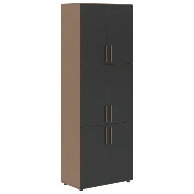 Шкаф высокий широкий VHCS 80.8 Яшма черный/Кобра 800х450х2253 VELION