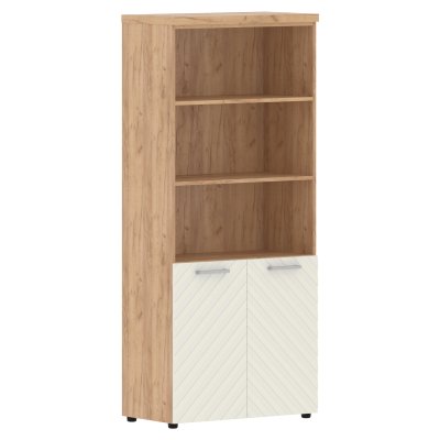 Шкаф с комплектом малых дверей и топом TLHC 85.5 Латте/Дуб Бофорд Z 856х450х1968 TORR LUX