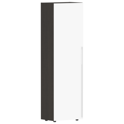 Гардероб узкий СП-064-25-12(L) Белый глянец/Дуб Мореный 600х450х2010 KANON