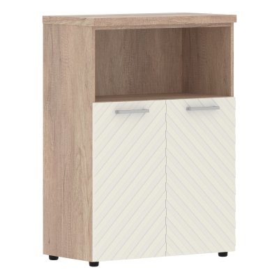 Шкаф с глухими малыми дверьми и топом TLMC 85.3 Латте/Дуб Каньон Z 856х450х1203 TORR LUX