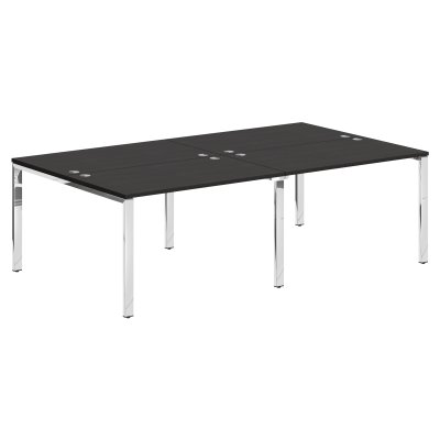 Стол 4-х местный XGWST 2414.1 Дуб Юкон Модерн/Нержавейка полированная 2400х1406х750 XTEN GLOSS