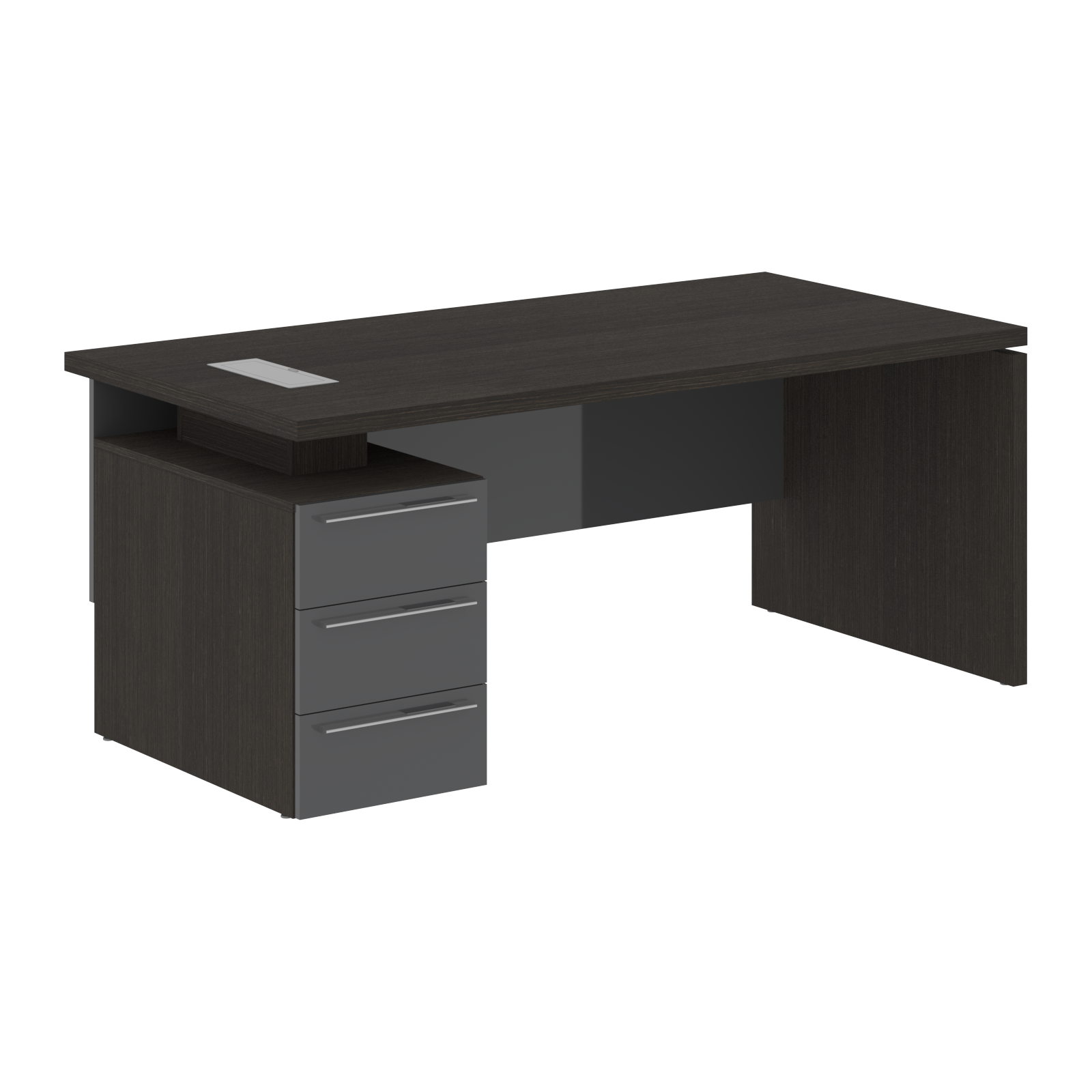 Стол письменный СП-064-25-04(L) Дуб Мореный/Серый глянец 1800х900х750 KANON